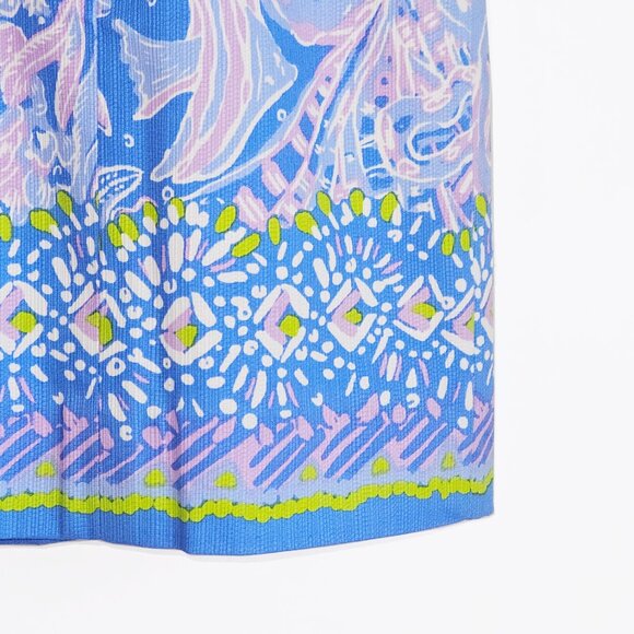 Lilly Pulitzer Mila Stretch Shift Dress • Boca Blue Sea What I Sea - Picture 6 of 7